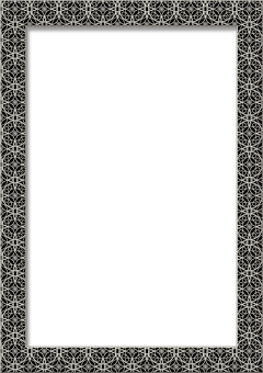 Intricate Black Frame Design PNG