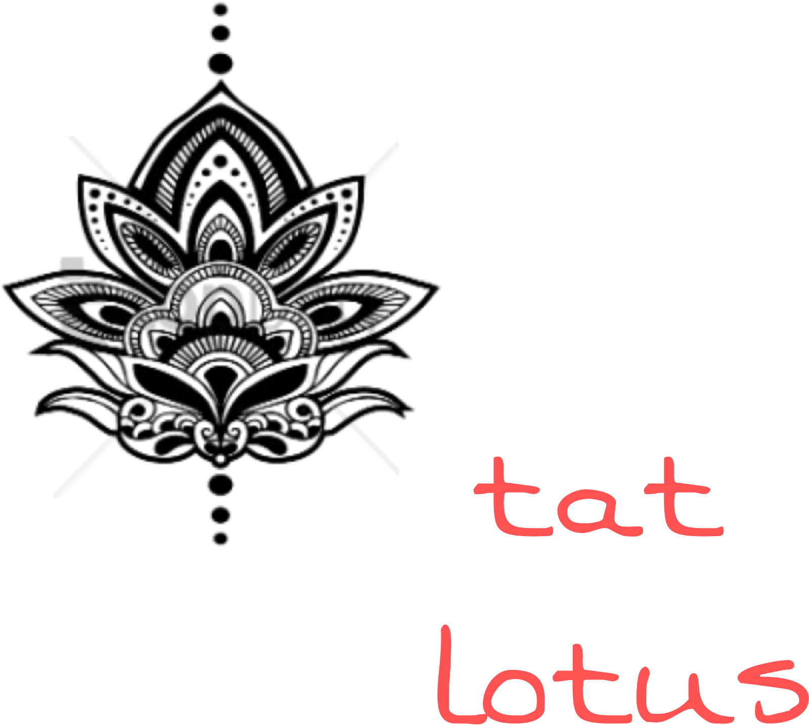 Intricate Black Lotus Tattoo Design PNG