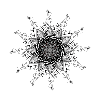 Intricate Black Mandala Art PNG