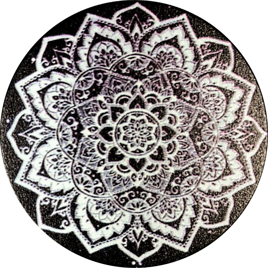 Intricate Blackand White Mandala Artwork PNG