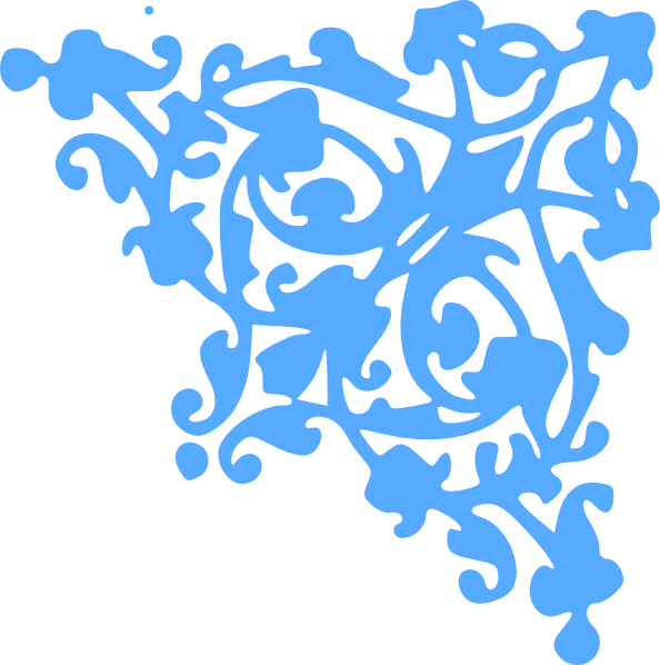 Intricate Blue Fancy Border Design PNG