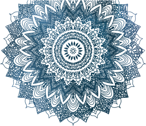 Intricate Blue Mandala Design PNG