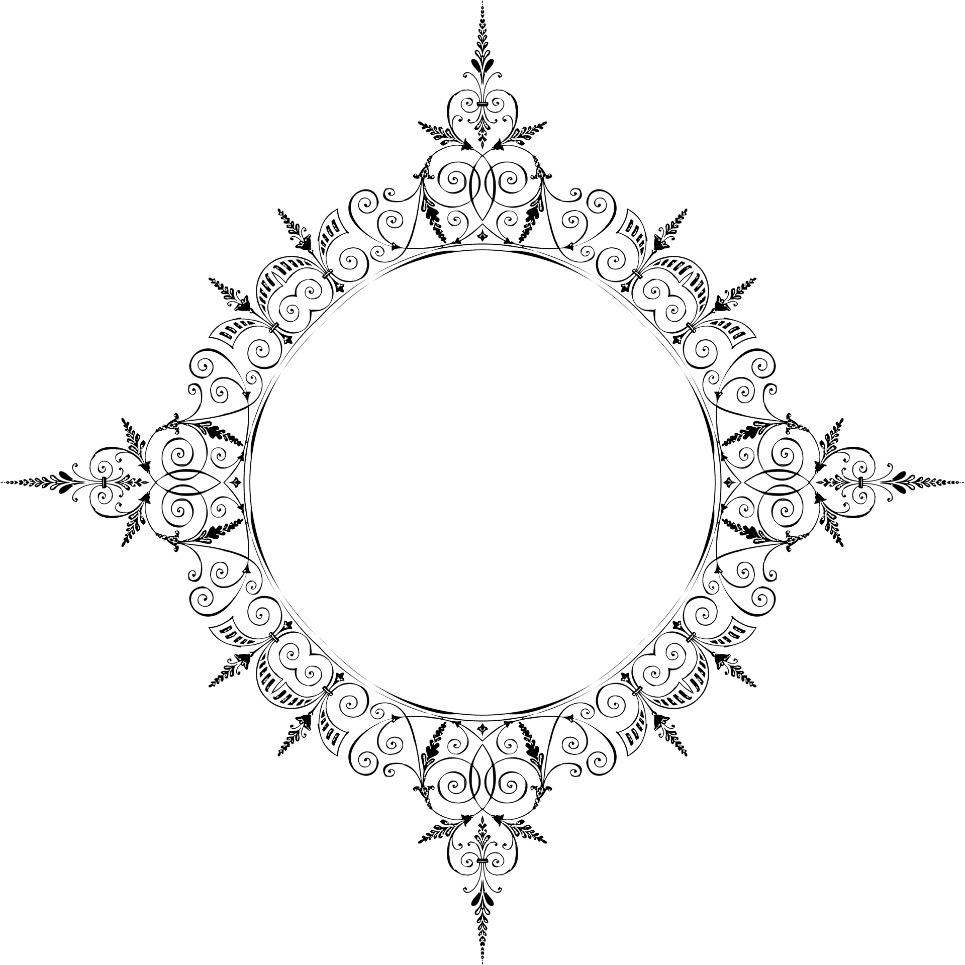 Intricate Circle Frame Design PNG