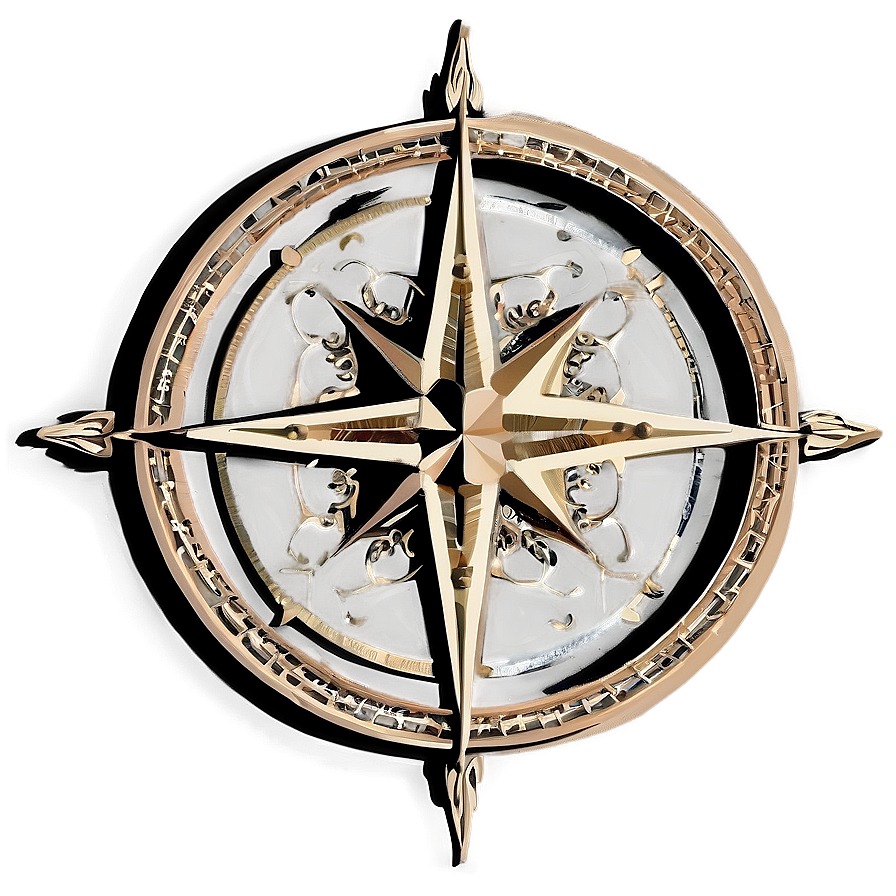 Intricate Compass Rose Design Png Ytk81 PNG