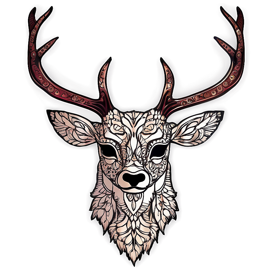 Intricate Deer Head Mandala Png 98 PNG