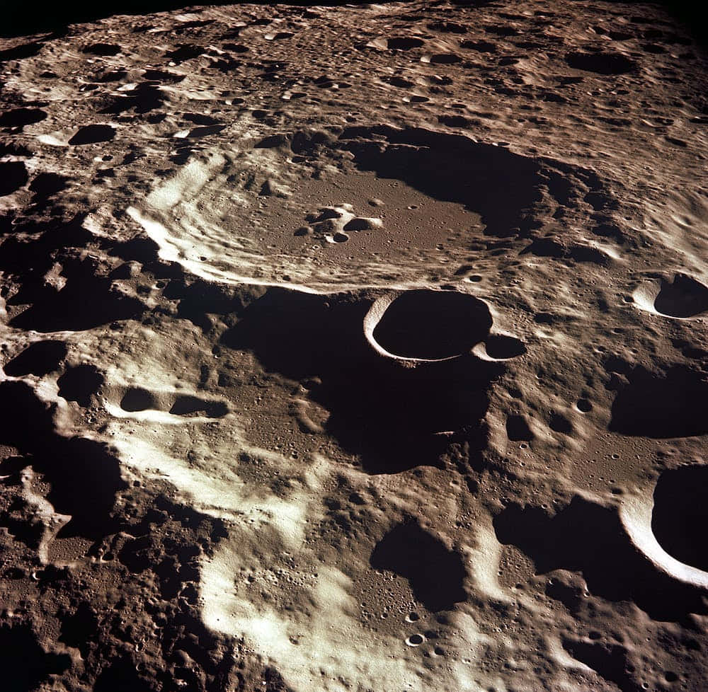 Intricate Detailing Of Lunar Craters Wallpaper