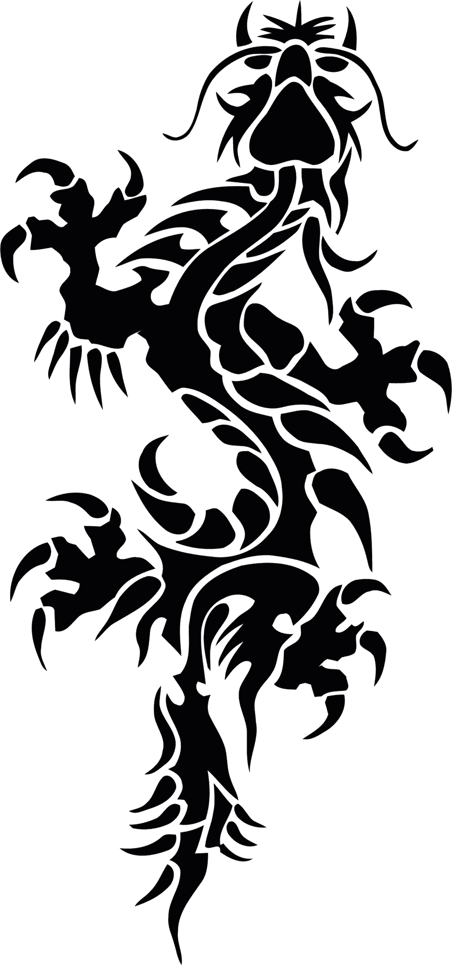 Intricate Dragon Tattoo Design PNG