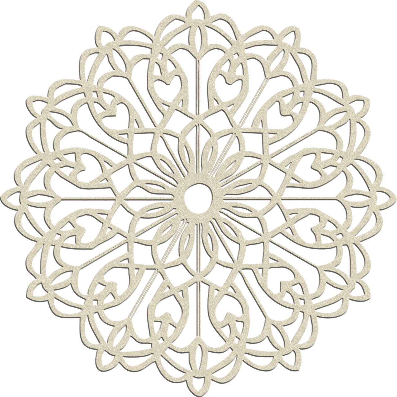 Intricate Floral Lace Pattern PNG