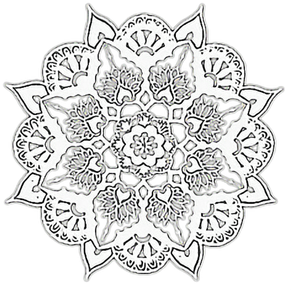 Intricate Floral Mandala Design PNG