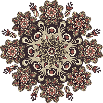 Intricate Floral Mandala Design PNG