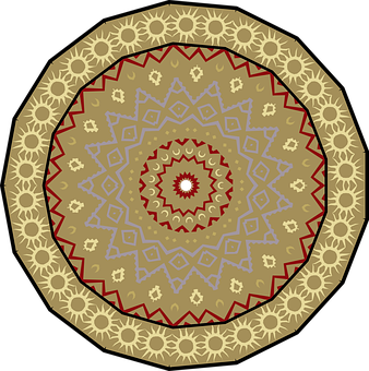 Intricate Geometric Mandala Design PNG