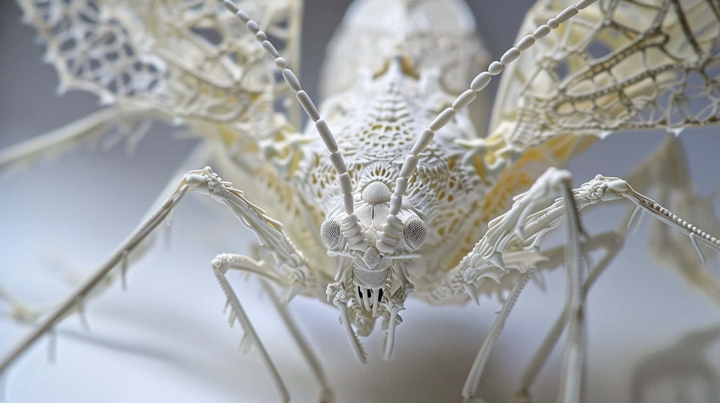 Intricate Lace Bug Sculpture Wallpaper