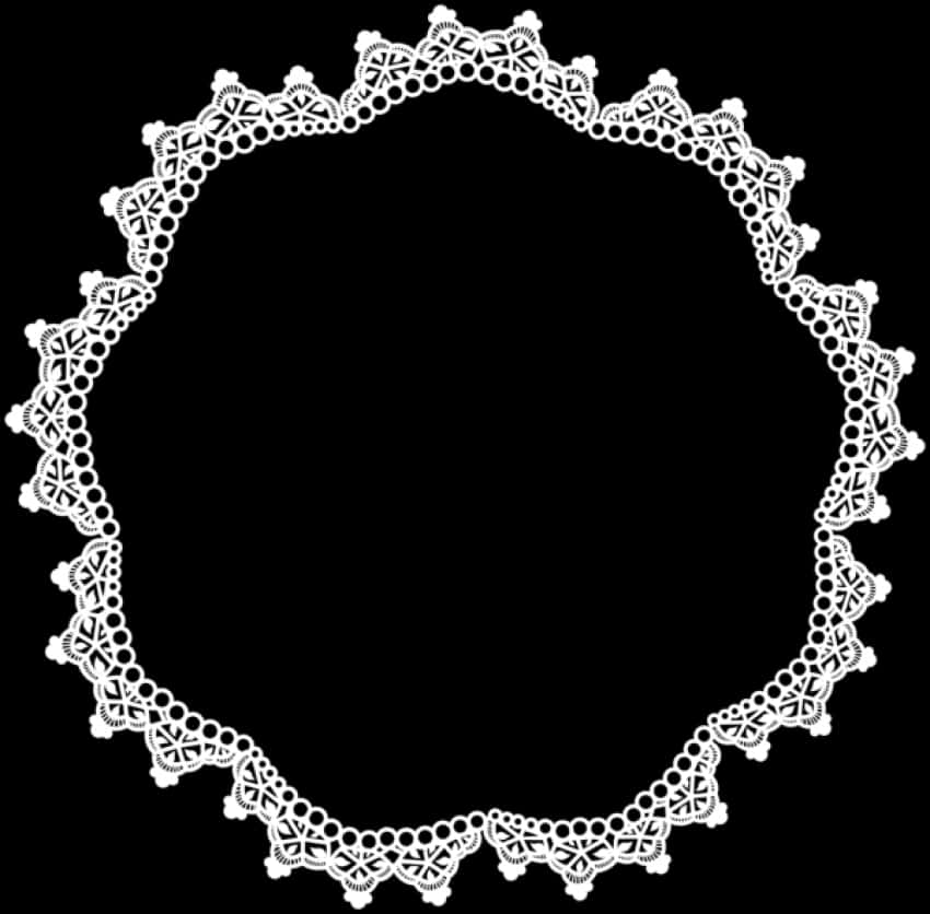 Intricate Lace Design Frame PNG