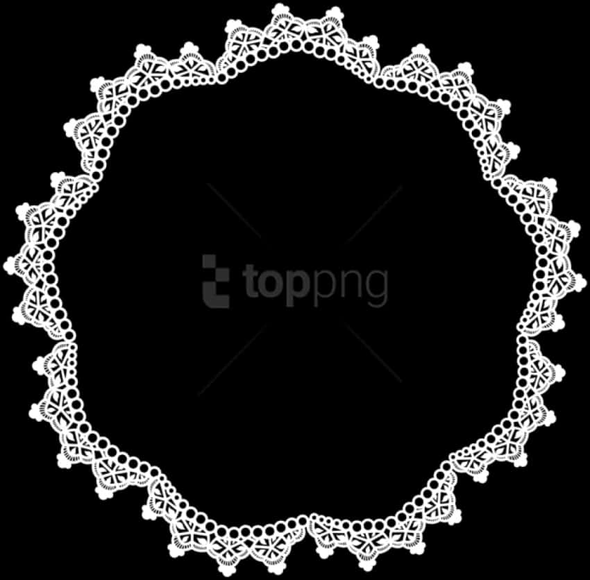 Intricate Lace Design Overlay PNG