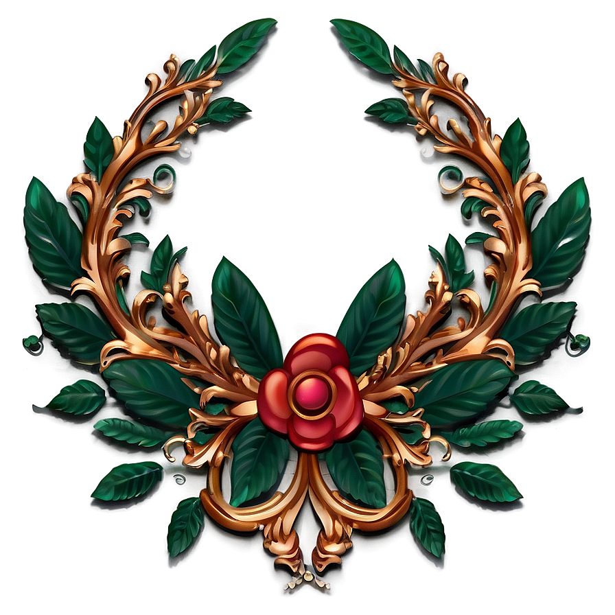 Intricate Laurel Design Png 06262024 PNG