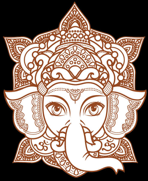 Intricate Lord Ganesh Artwork PNG