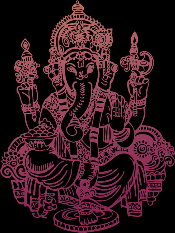 Intricate Lord Ganesha Artwork PNG