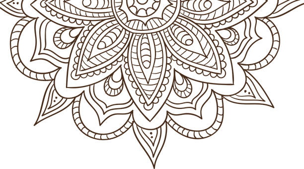 Intricate Mandala Artwork Dark Background PNG