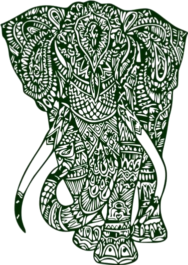 Intricate Mandala Elephant Illustration PNG