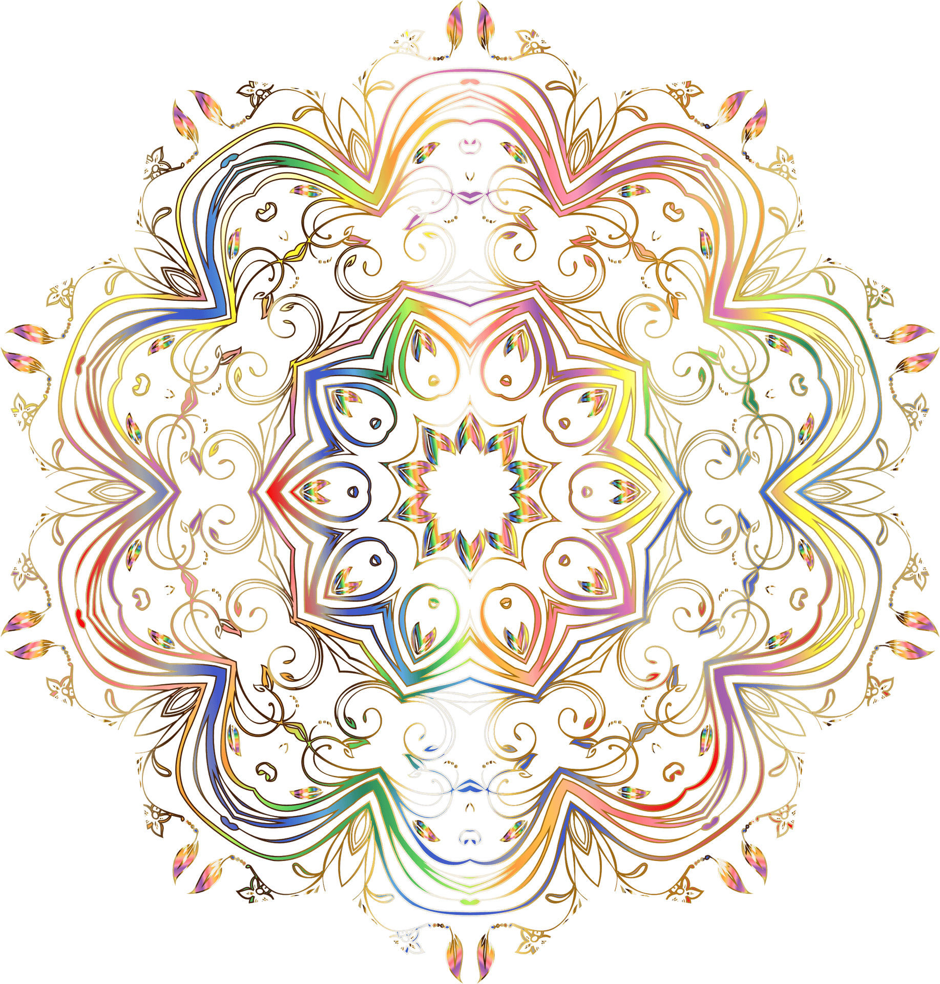 Intricate Mandala Flourish Pattern PNG
