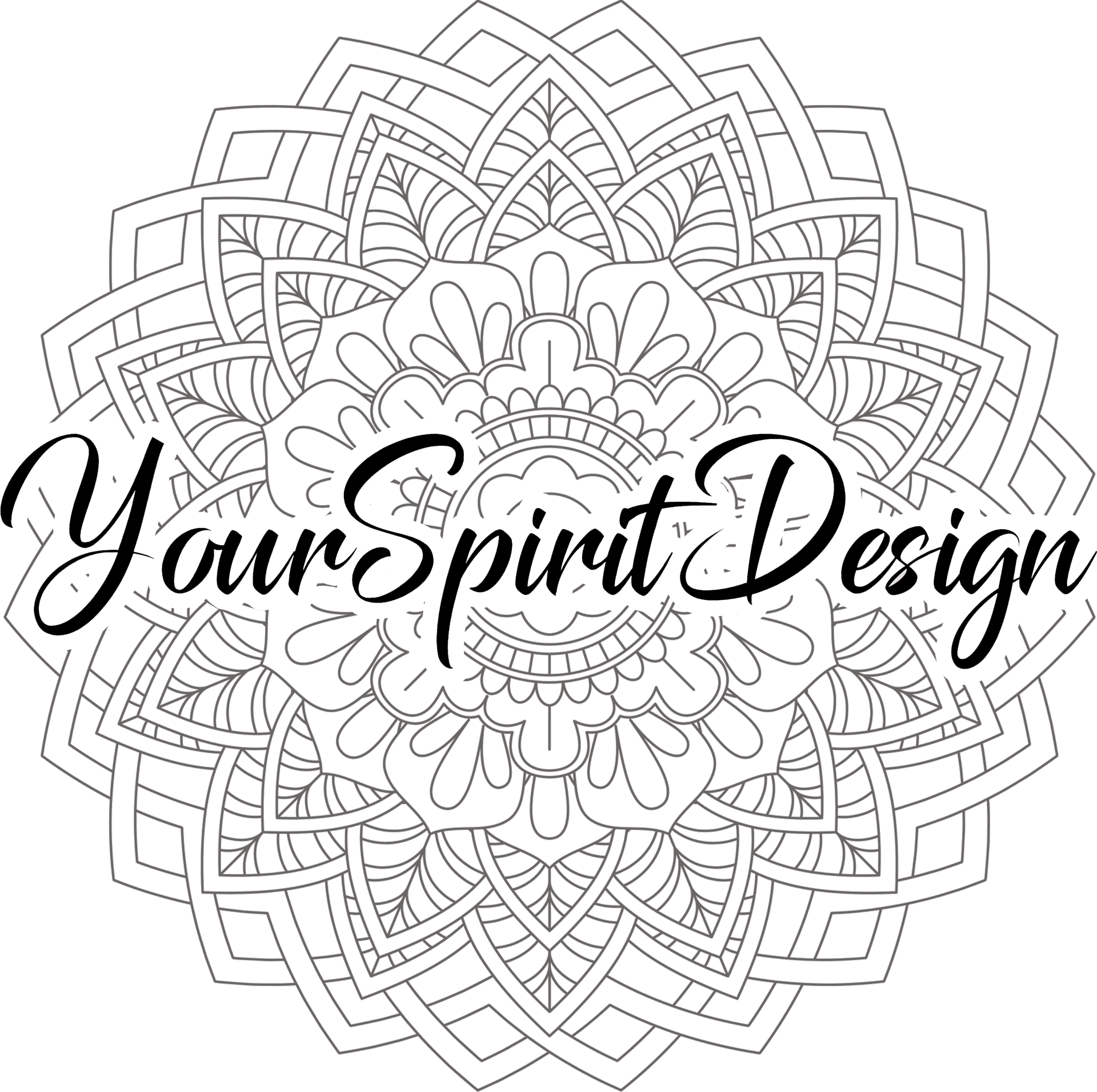 Intricate Mandala Logo Design PNG