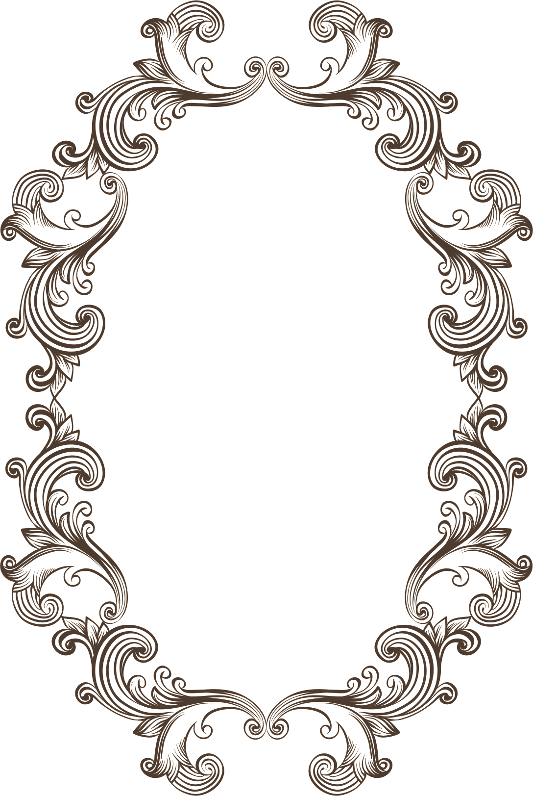 Intricate Mehndi Design Frame PNG