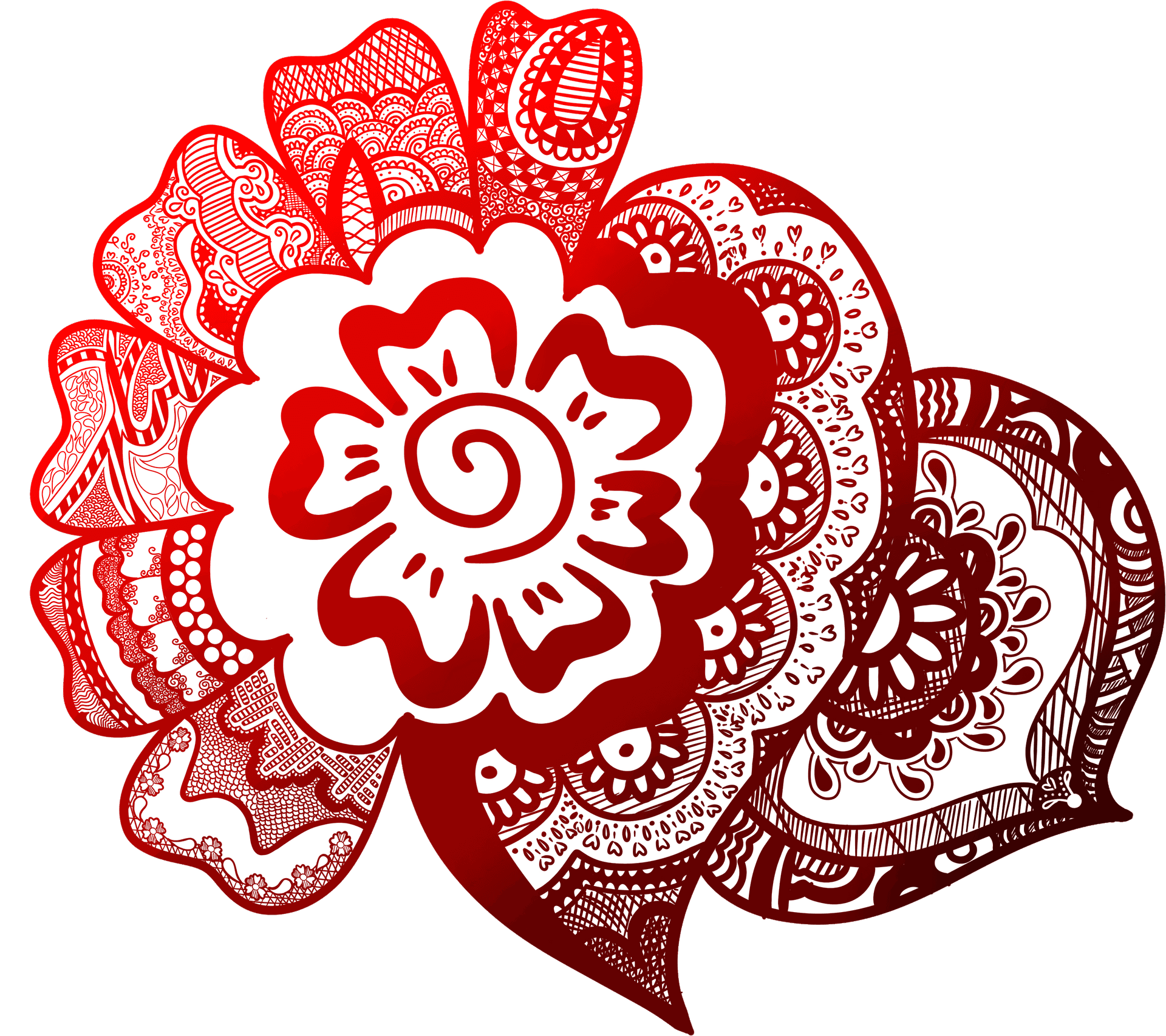 Intricate Mehndi Design Illustration PNG