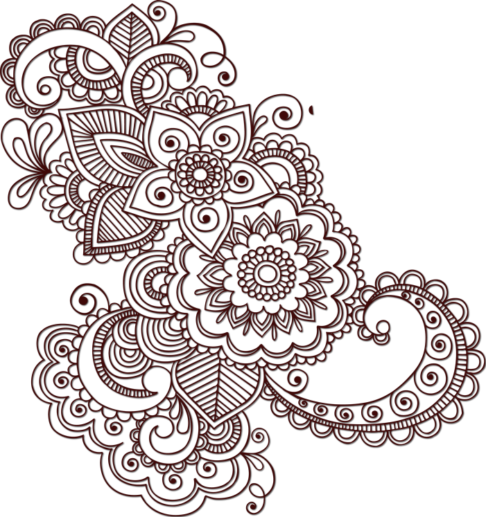 Intricate Mehndi Design Pattern PNG