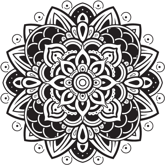 Intricate Mehndi Design Pattern PNG