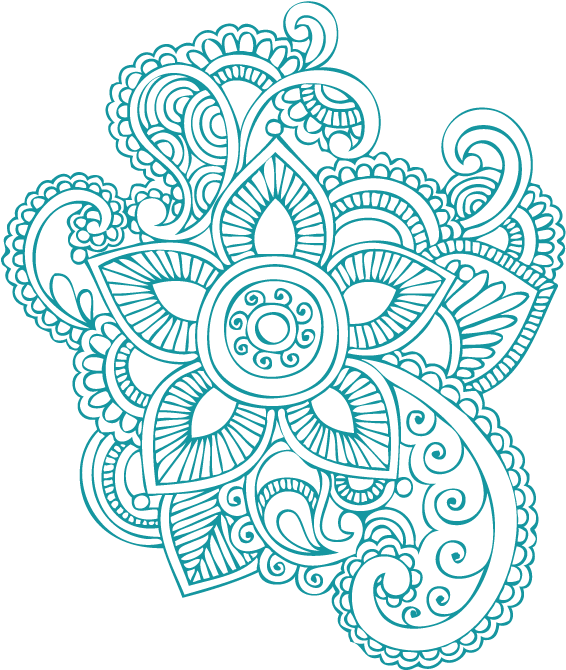 Intricate Mehndi Design Vector PNG