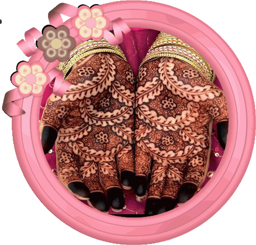 Intricate Mehndi Designon Hands PNG