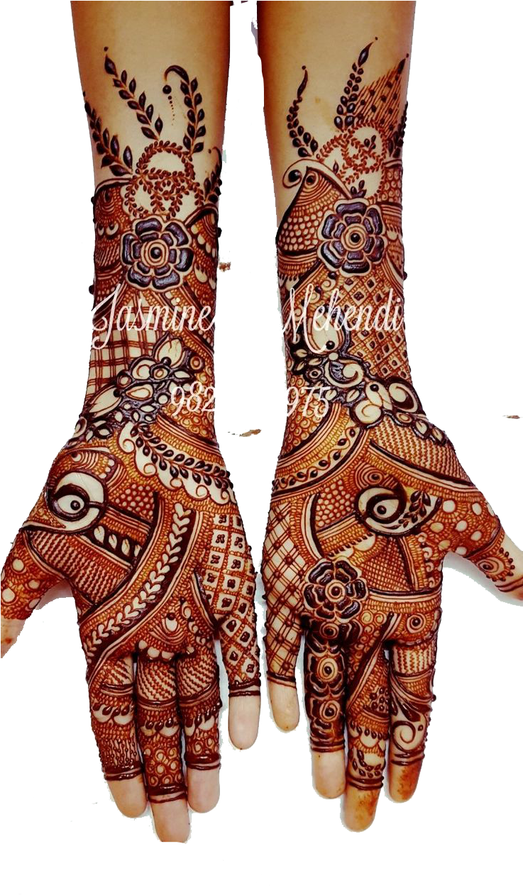 Intricate Mehndi Designon Hands2023 PNG