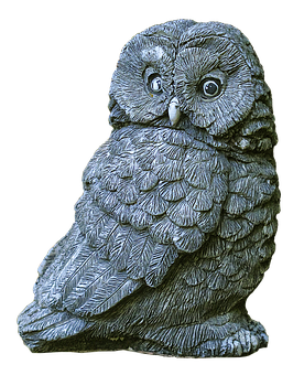 Intricate Owl Sculpture PNG