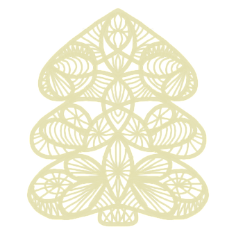 Intricate Paper Cut Christmas Tree PNG