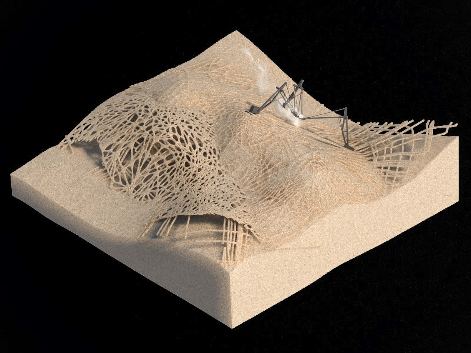 Intricate Sand Sculpture Artwork PNG