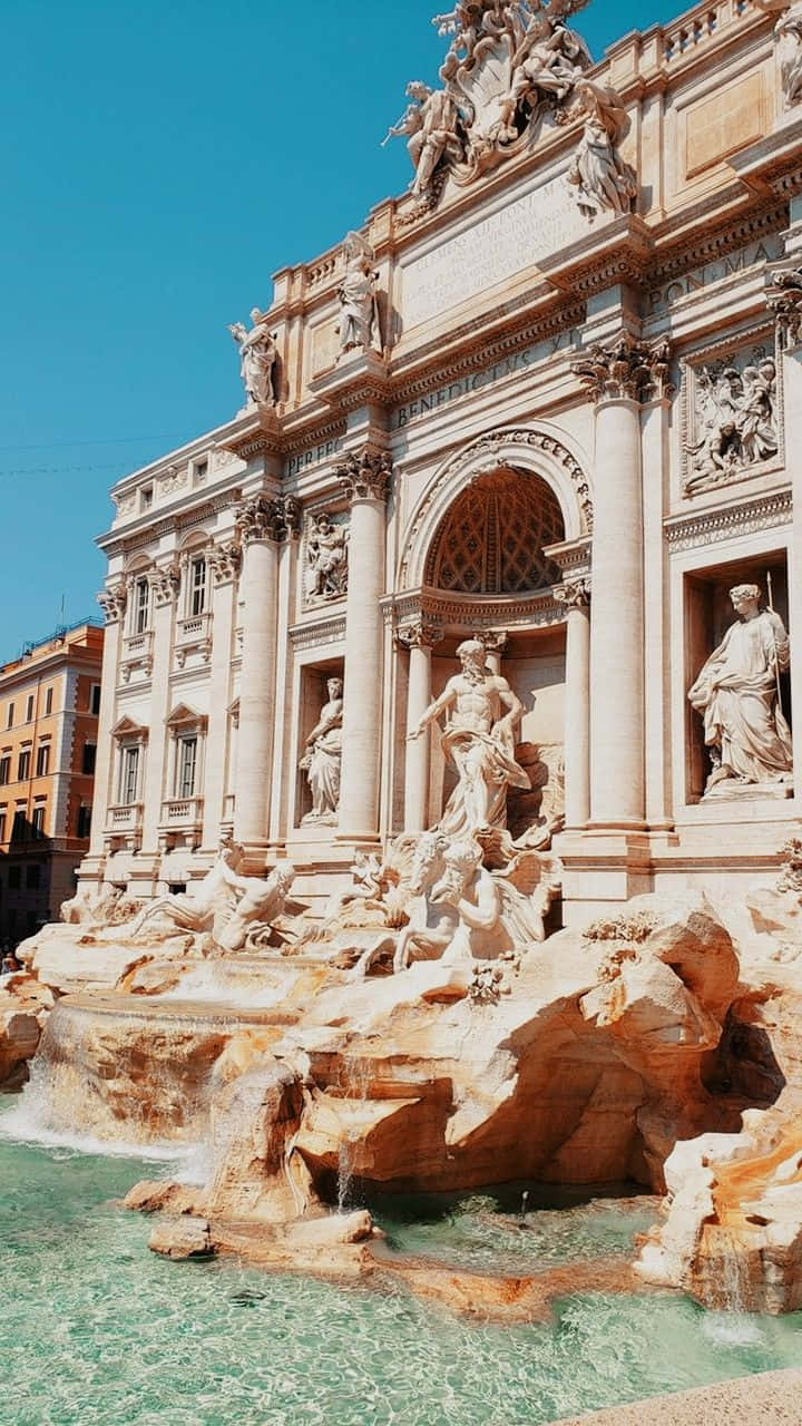 Intricate Sculpture Of Trevi Fountain Picture