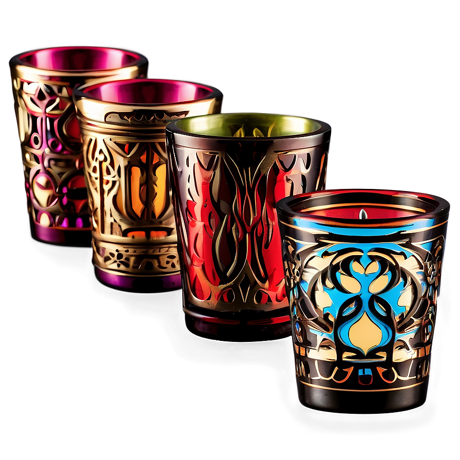 Intricate Shot Glass Design Png Hif PNG