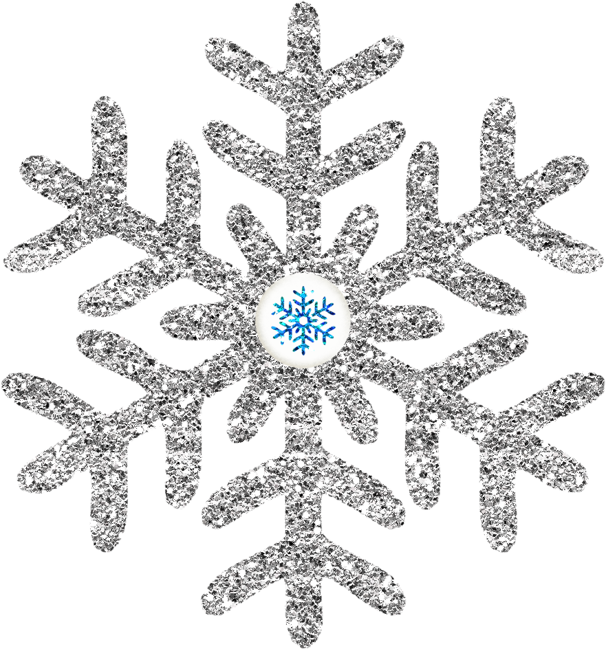 Intricate Silver Snowflake Design PNG