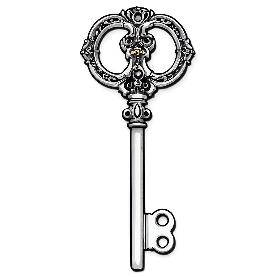 Intricate Skeleton Key Artwork Png 95 PNG