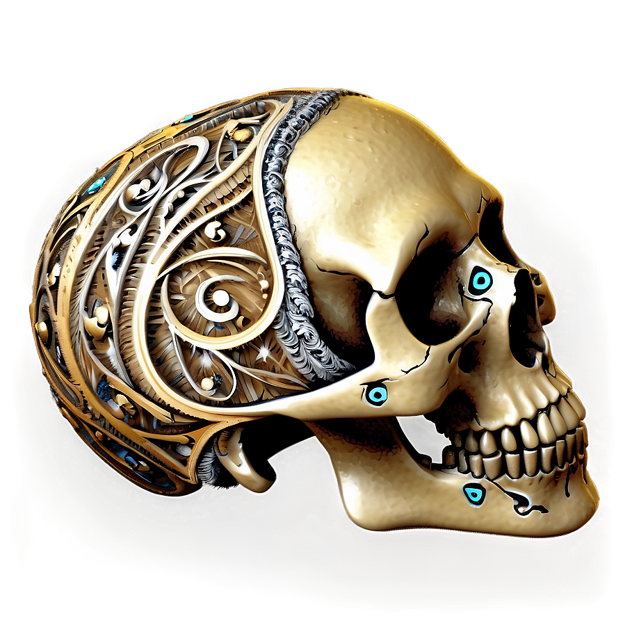 Intricate Skull Design Png D PNG