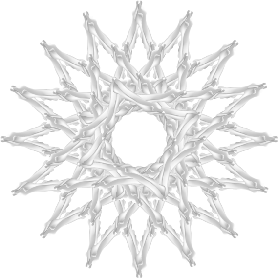 Intricate Snowflake Design PNG