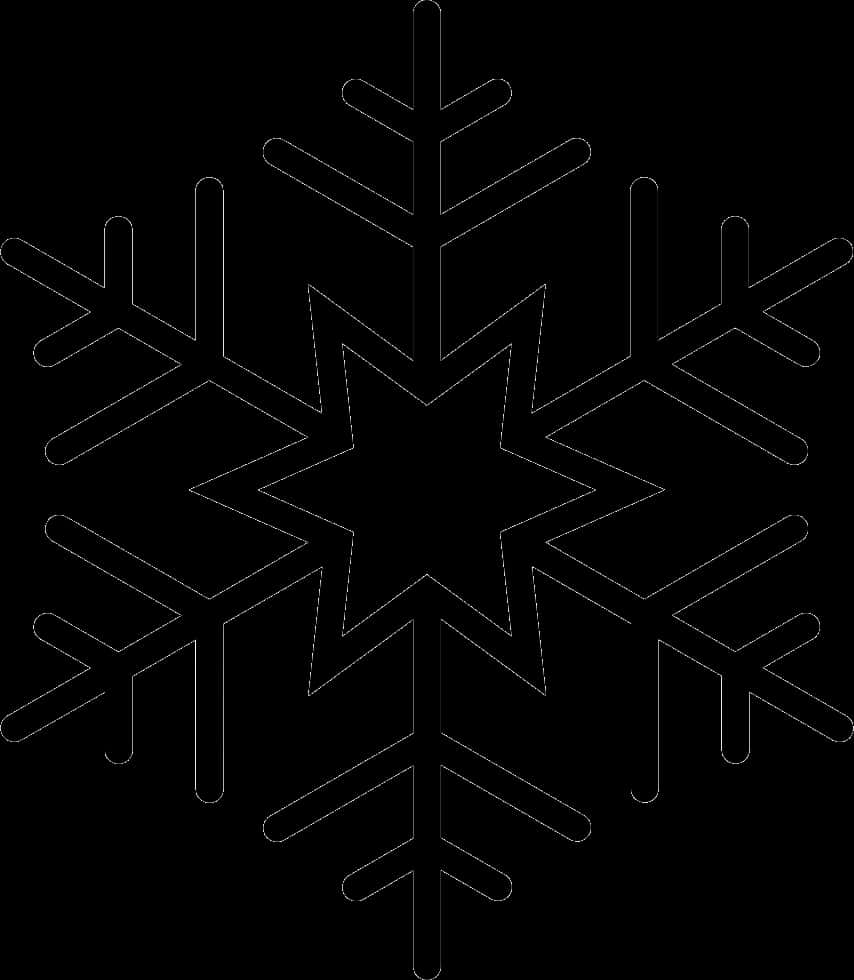 Intricate Snowflake Design PNG