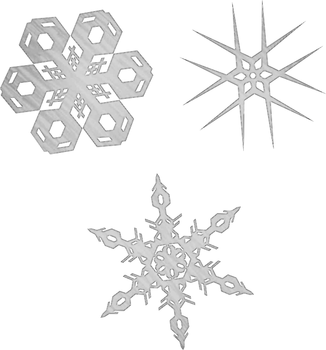 Intricate Snowflake Designson Blue Background PNG