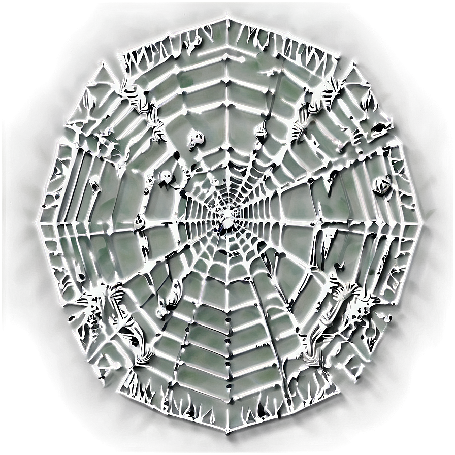 Intricate Spider Web Artwork PNG