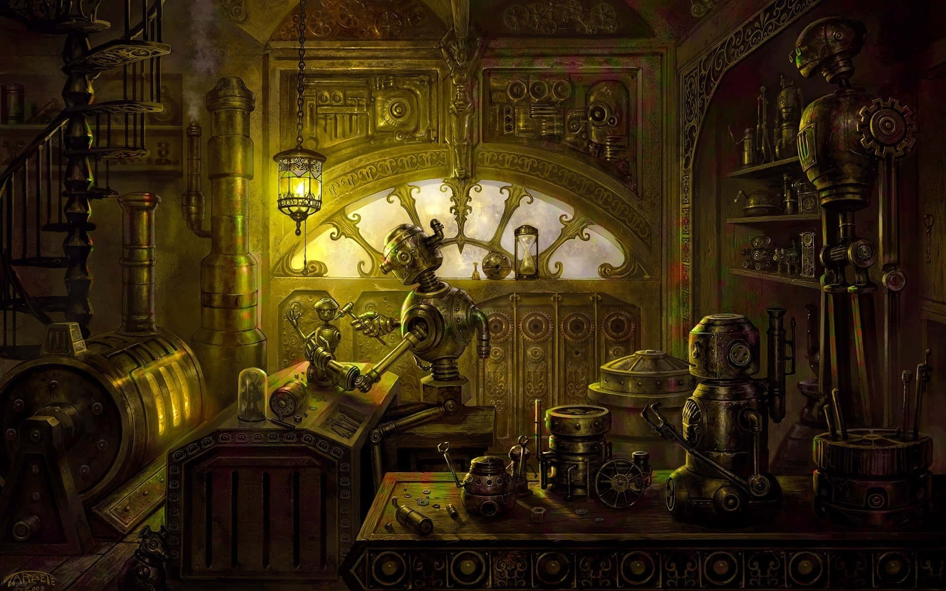 Intricate Steampunk World - Nostalgic Industrial Elegance