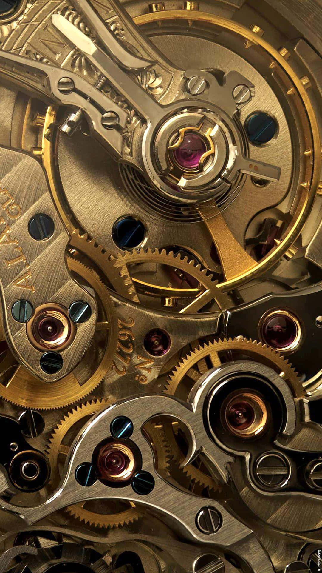 Intricate Watch Mechanism Closeup Wallpaper