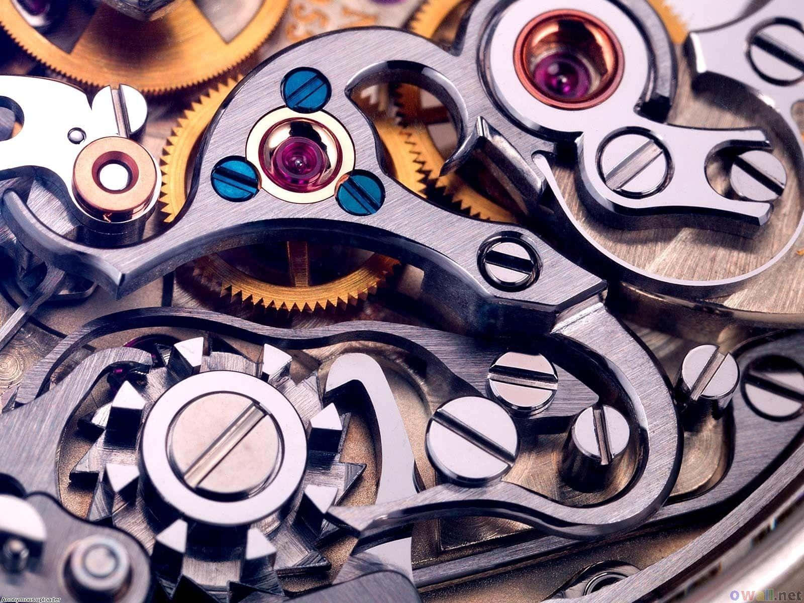 Intricate Watch Mechanism Closeup Wallpaper