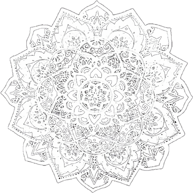 Intricate White Mandala Art PNG