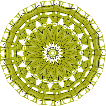 Intricate Yellow Black Mandala Pattern.jpg PNG