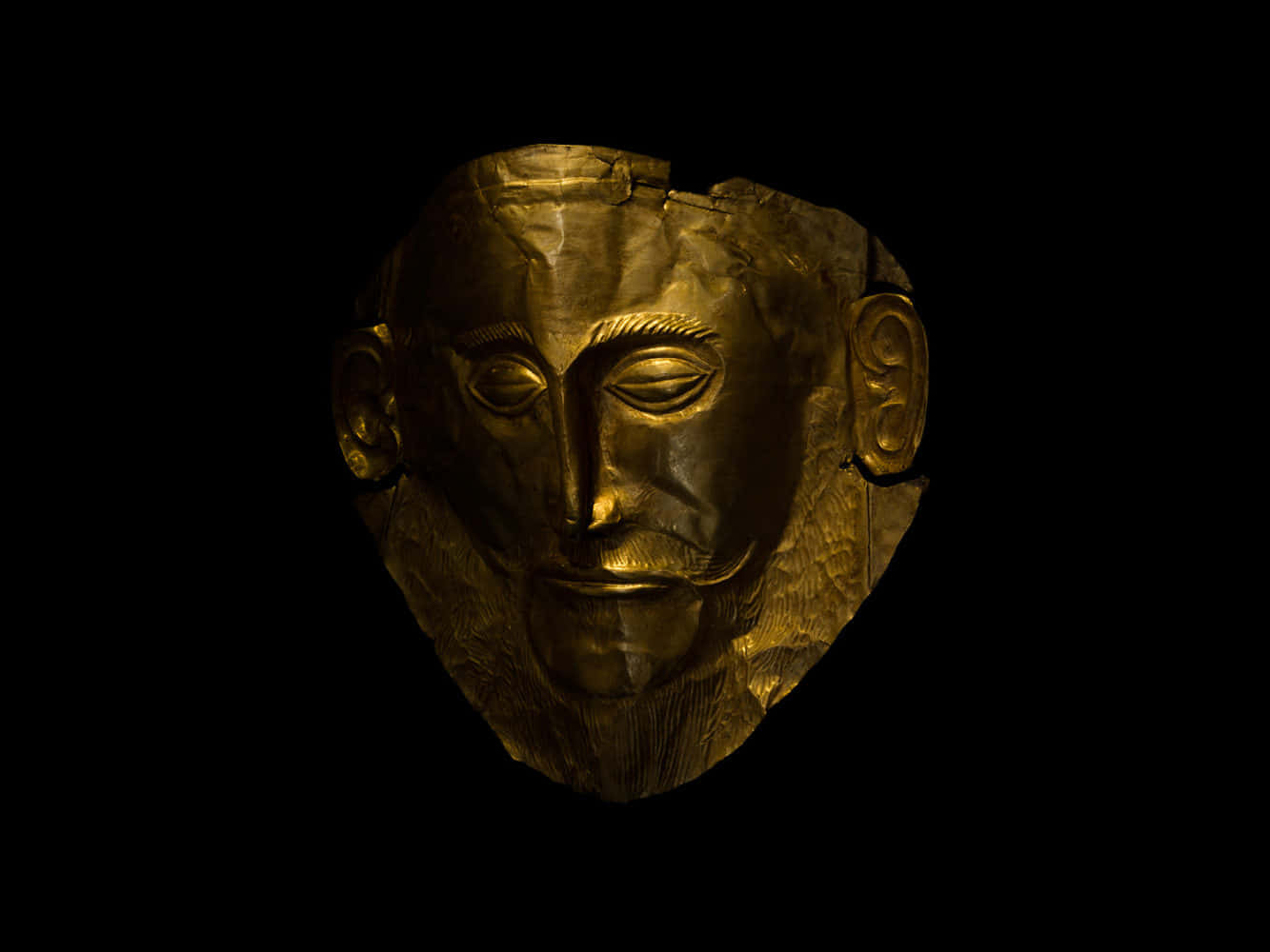 Intrigued Golden Mask Wallpaper
